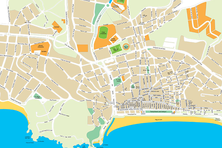 Lloret de Mar (Girona) - plano callejero