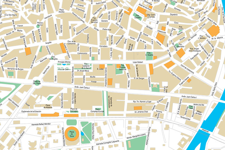 Lorca (Murcia) city map