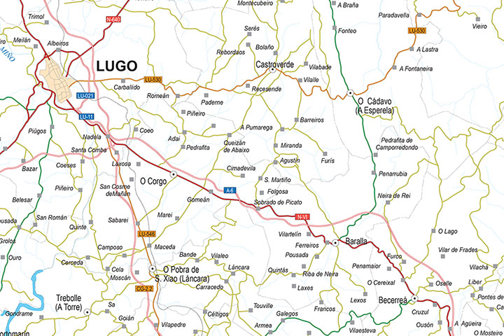 Map of Lugo