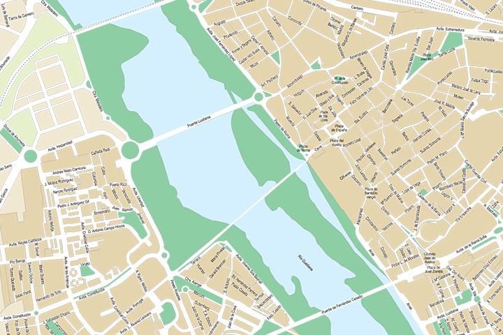 Merida - city map