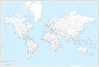 Worldmap - countries and capitals