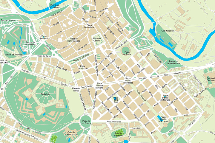 Pamplona (Iruña) city map
