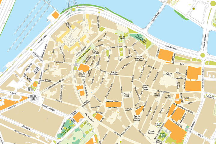 Pontevedra - city map