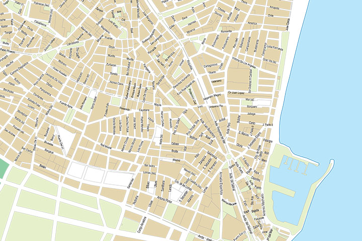 Roquetas de Mar - city map