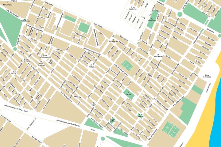 Sagunto (Valencia) streets map