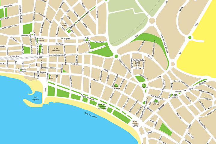 Salou - city map