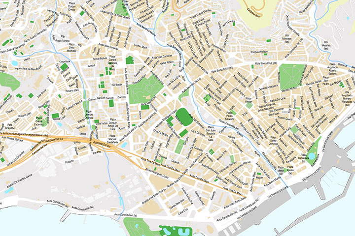 Santa Cruz de Tenerife - city map