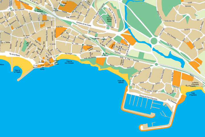 Sitges city map