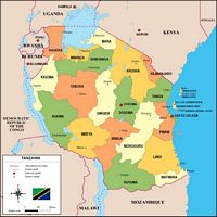 Mapa de Tanzania