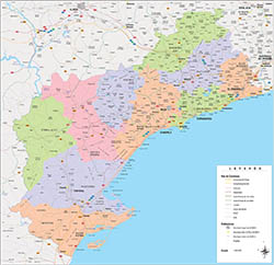 Mapa de la provincia de Tarragona
