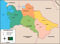 Mapa de Turkmenistán