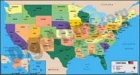 Mapa de Estados Unidos de América