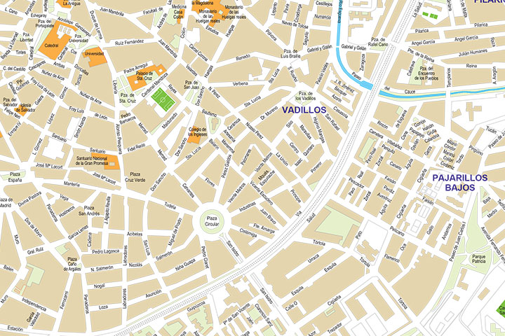 Valladolid city map
