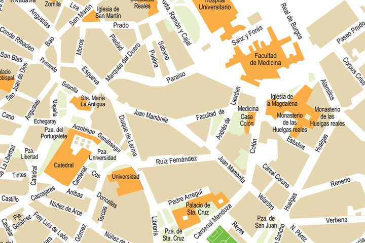 Valladolid centro - plano callejero