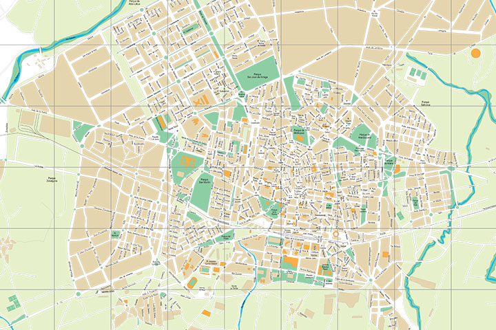 Ourense and Vitoria - city map of the center
