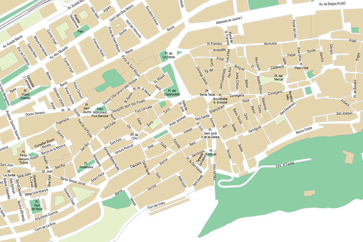 Xàtiva - Játiva - plano callejero