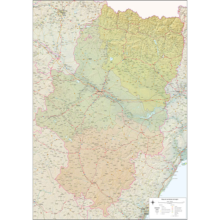 Mapa carreteras Aragón
